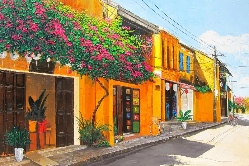 Màu vàng quen thuộc trong lối kiến trúc Hội An Cre: Internet
