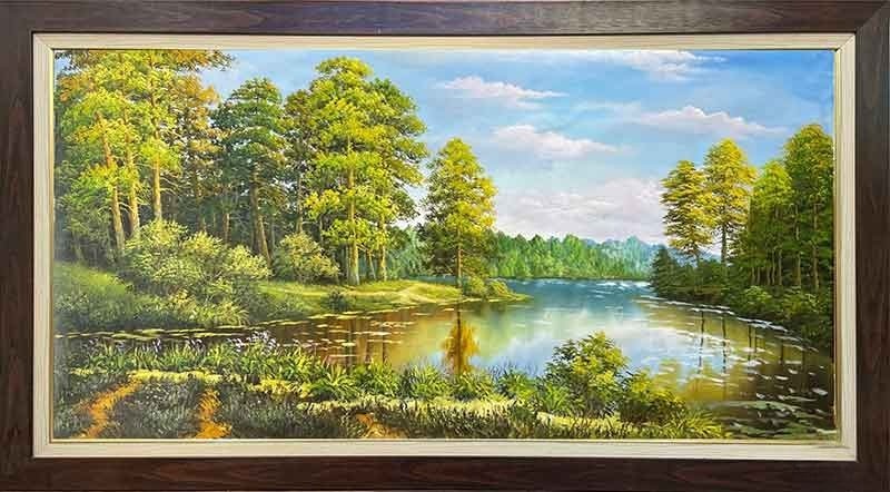 Tranh phong cảnh rừng thông yên bình