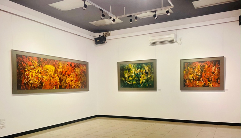 Tranh sơn mài Nguyễn Thái Cớ lấy cảm hứng từ thiên nhiên và nhịp điệu bốn mùa Cre: Internet