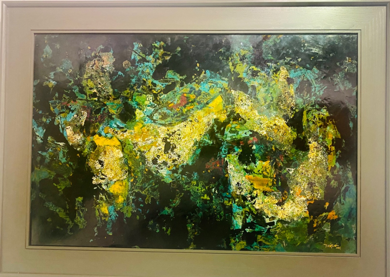 Tác phẩm Giai điệu mùa hạ với tông màu xanh vàng nhảy múa như bản nhạc tháng 5